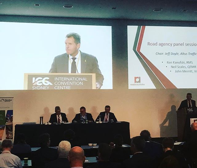 AltusTraffic's tweet photo. Our own Jeff Doyle facitating the Road Agency CEO forum at RA National Summit #teamaltus #roadsaustralia #roadsummit #gettingyouhomesafely https://t.co/y6OQVHV0ru