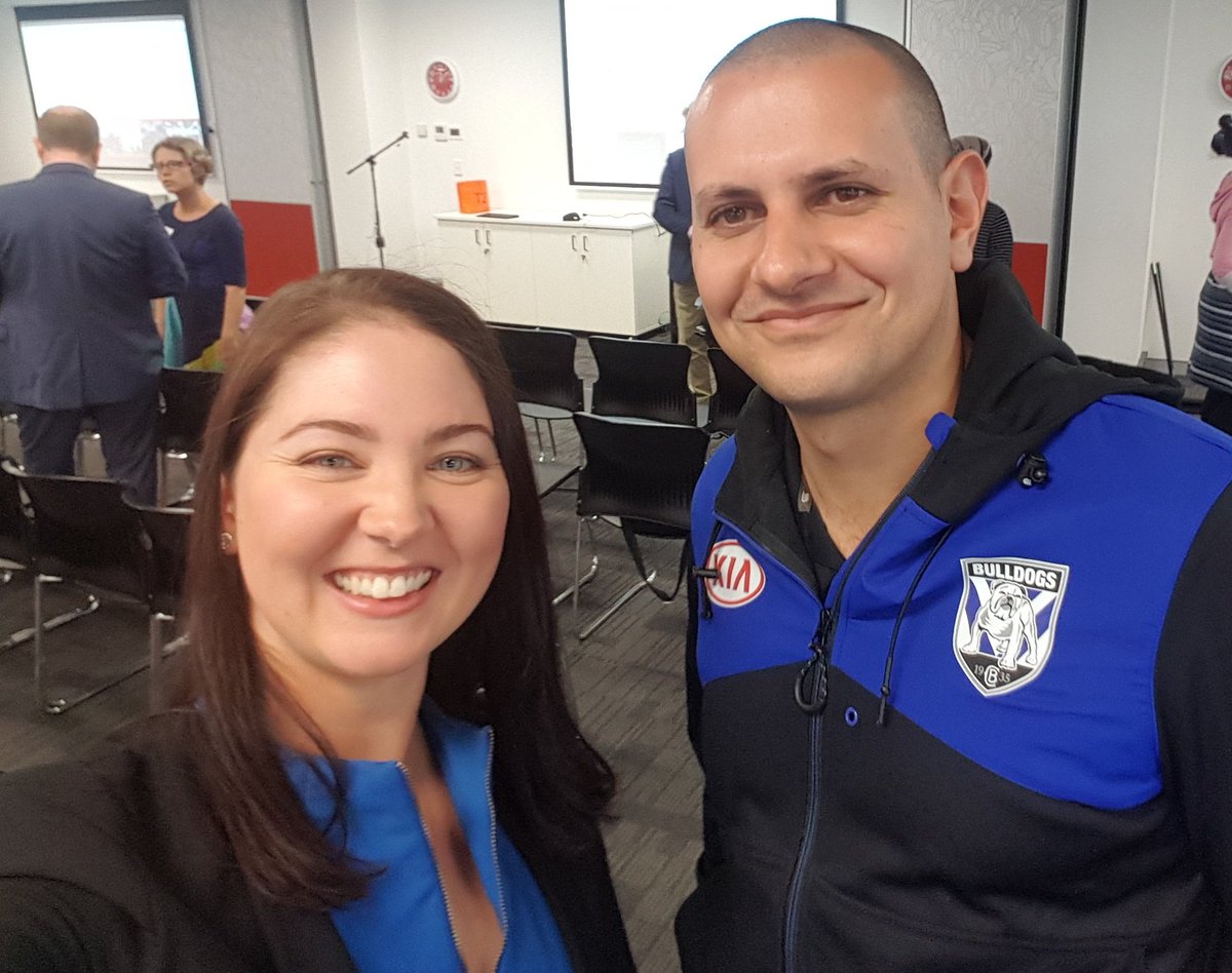 EmmaSGeorge's tweet photo. Representing @westernsydneyu & @NRL_Bulldogs at the @WS_Collective #InspireWS event today #communityengagement #socialinvestment https://t.co/BCgNoRhjFs