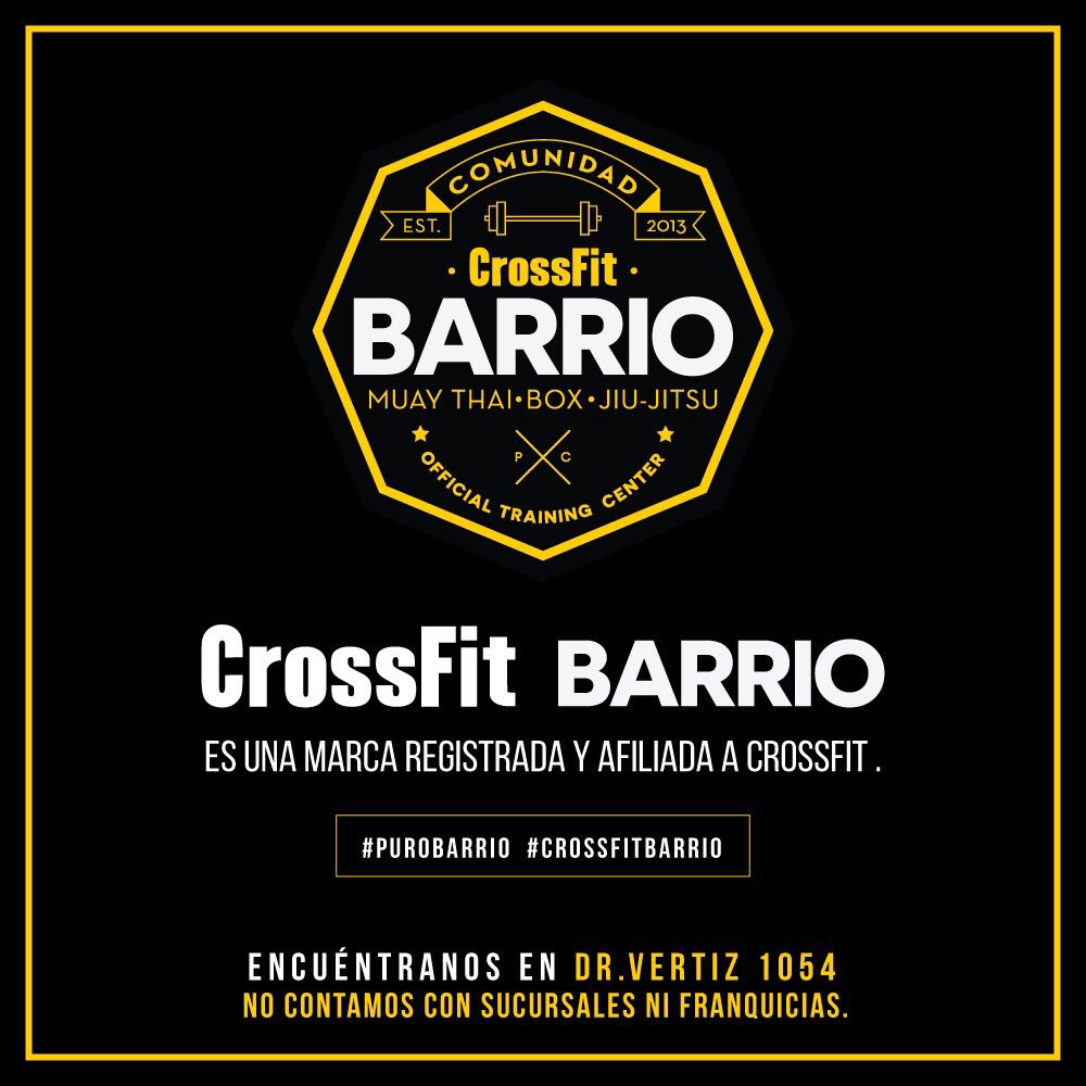 CrossFitBarrio's tweet photo. ATENCION!! Esta info es importante para que no haya ninguna confusión, esta claro y no estamos asociados con nadie. GRACIAS!
 #purobarrio https://t.co/c0neF51oXq