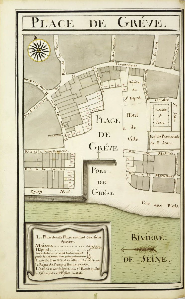 ArchivesnatFr's tweet image. La place de Grève est un lieu central de Paris. On s’y presse pour célébrer de grand événement. #ParisXVIIIe #ParisDesLumières