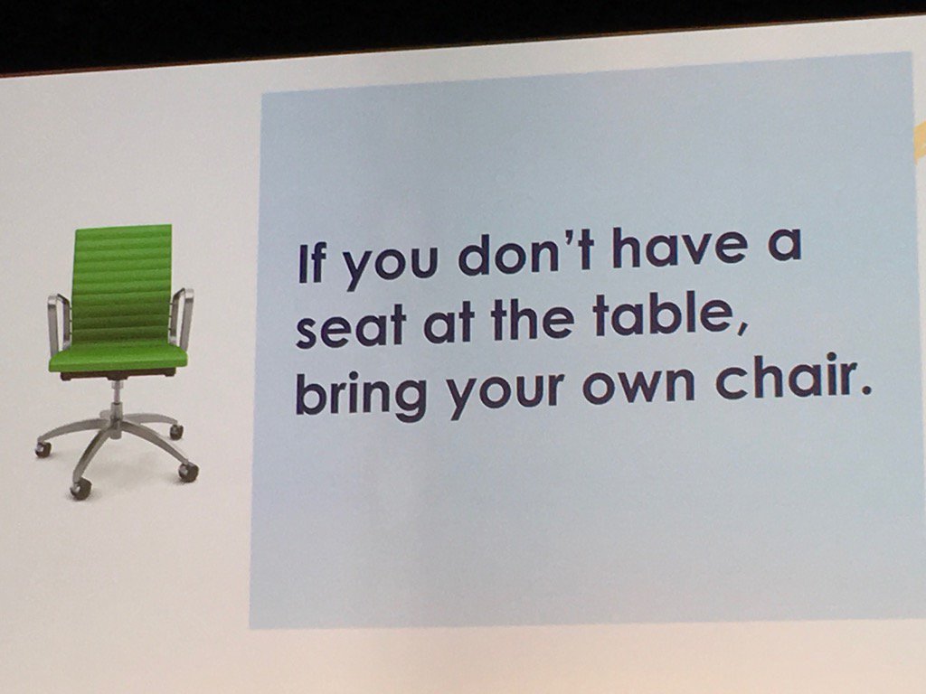 A strong theme at #icn17
... if you don't have a seat at the table, bring your own chair!
<a href="/UoWnursing/">UOW School of Nursing</a> <a href="/ICNurses/">ICN</a>
