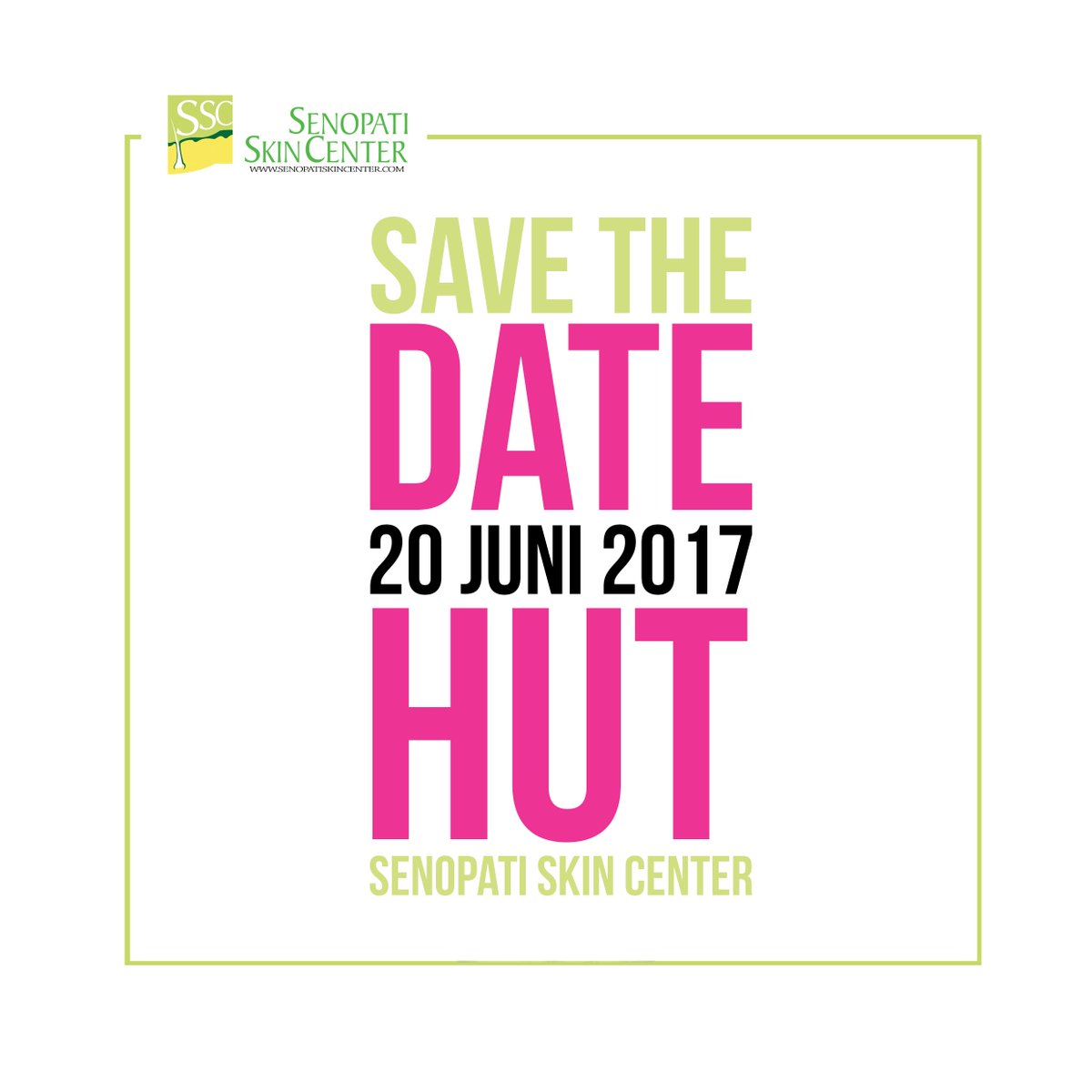 ssctweet's tweet photo. SAVE THE DATE
20 JUNI 2017
HUT SENOPATI SKIN CENTER

https://t.co/ReM3Oo6ZfH https://t.co/HckevDhqw9