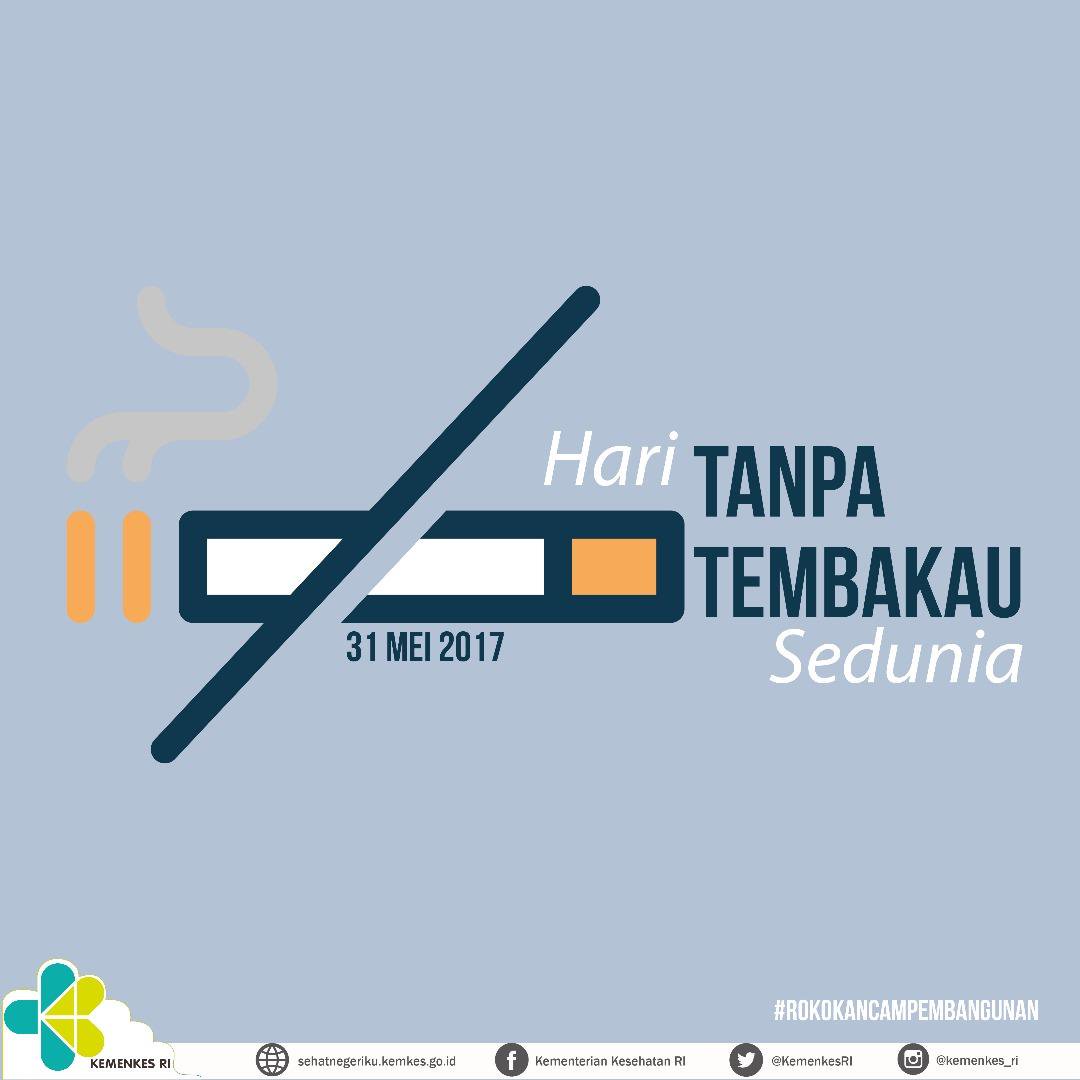 Kemenag_RI's tweet photo. Selamat Hari Tanpa Tembakau Sedunia. Cintailah diri sendiri, jaga kesehatan &amp; pola hidup sehat tanpa Rokok..! 

#KerenTanpaRokok
#HTTS2017 https://t.co/SfDJju6dEj