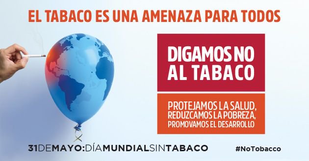 Venzamos al tabaco en favor de la salud, la prosperidad, el medio ambiente y el desarrollo de los países bit.ly/2rlaMpO #SinTabaco