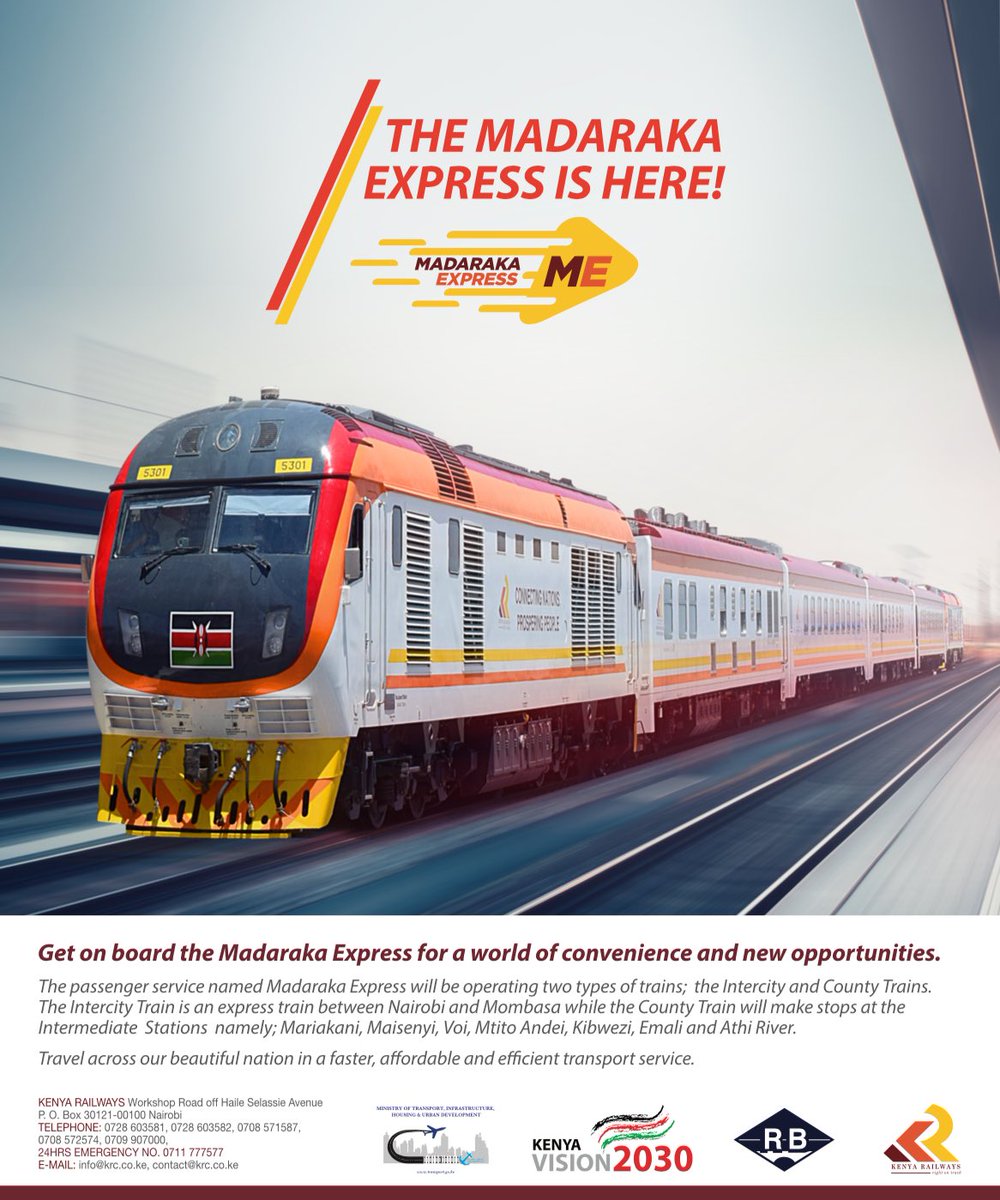 The #MadarakaExpress is here. #GOKdelivers