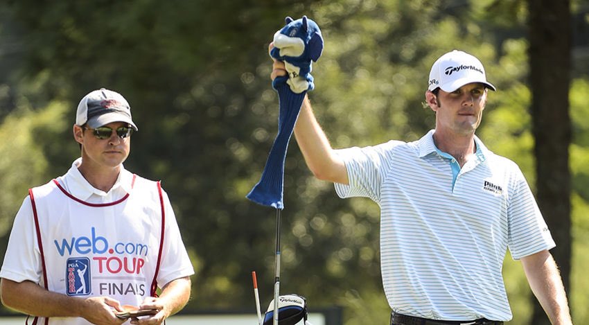 DukeMGOLF's tweet photo. Welcome home @wes_roach_ &amp; @aLongShot for @WebDotComTour #RexClassic Go out &amp; support them this week at TPC Wakefield  #DukeFamily https://t.co/s6C0TL0f02