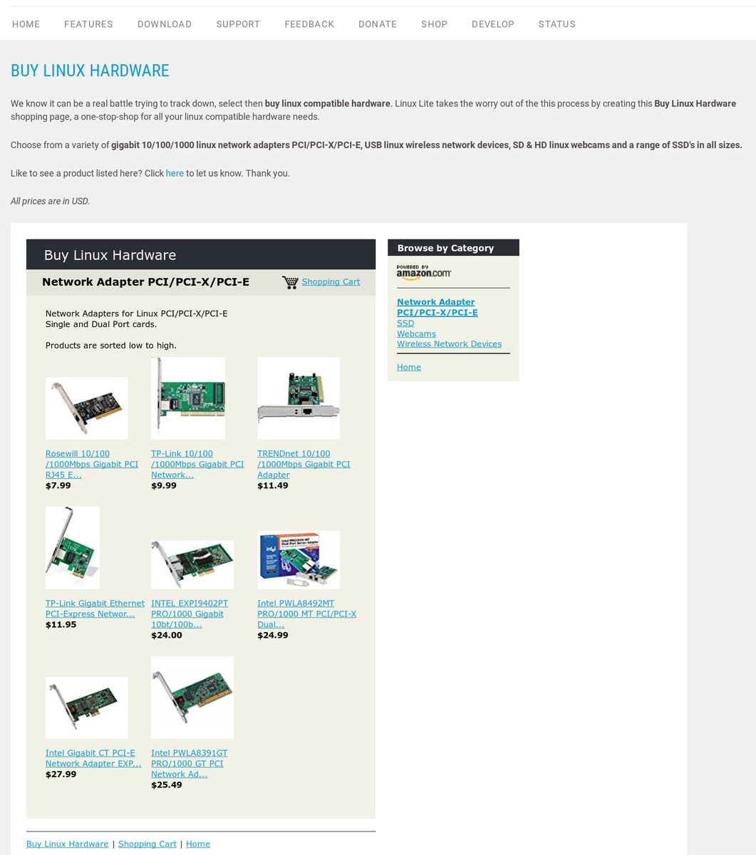 LinuxLite's tweet image. Linux Lite now has a Buy Linux Hardware shopping page. Check it out - linuxliteos.com/buylinuxhardwa… #linuxwirelessusb #linuxnetwork #linuxwebcam