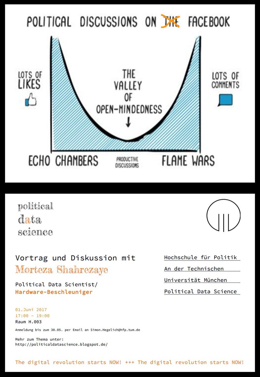 SimonHegelich's tweet image. Auch morgen geht&apos;s an der @HfPMuenchen @TU_Muenchen um die digitale Revolution. Anmeldung notwendig! #politicaldatascience @morry_shah