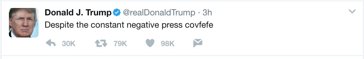 J.K. Rowling (@jk_rowling) on Twitter photo 31/05/2017 05:55:12 You're all laughing, but perhaps the real Twitter is the covfefe we make along the way. You're all laughing, but perhaps the real Twitter is the covfefe we make along the way.