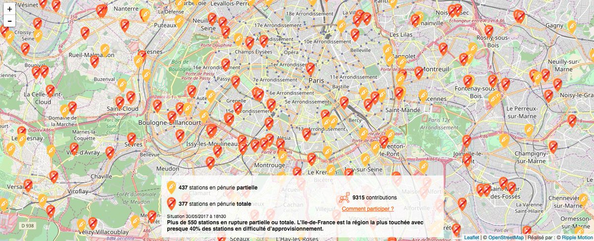 OSM_FR's tweet image. Pour ne pas être à sec sur la route du @sotmfr : suivi de la pénurie de carburant... sur fond #OpenStreetMap
penurie.mon-essence.fr/w/