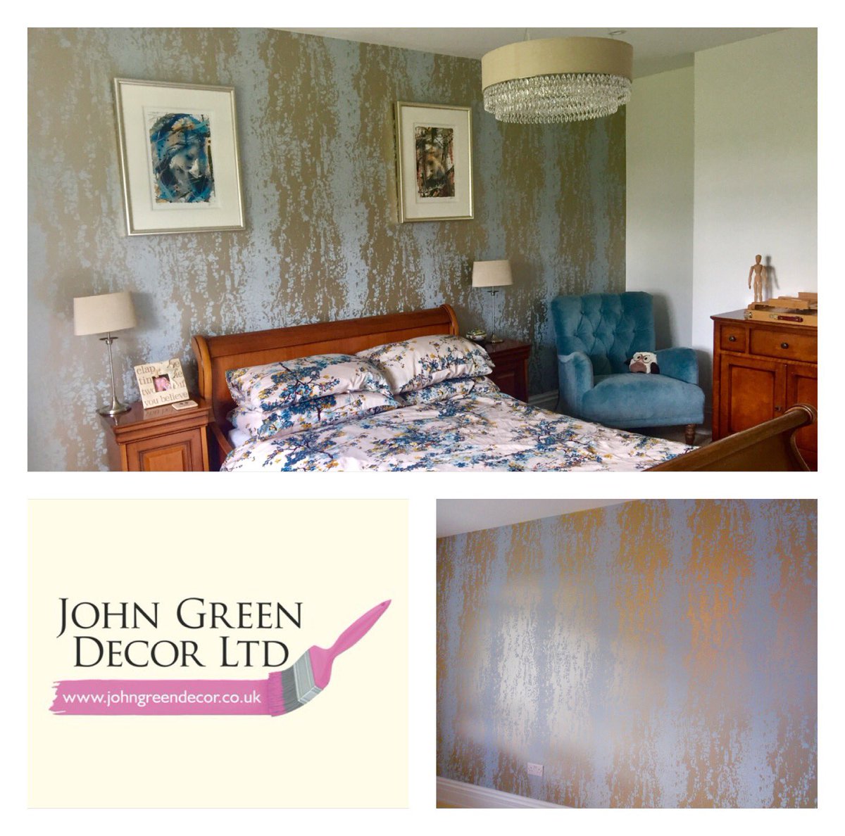 johngreendecor's tweet image. Love this stunning Eglomise wallpaper from #Harlequin which we recently installed for a client! 
#wallpaperhangers #decorators