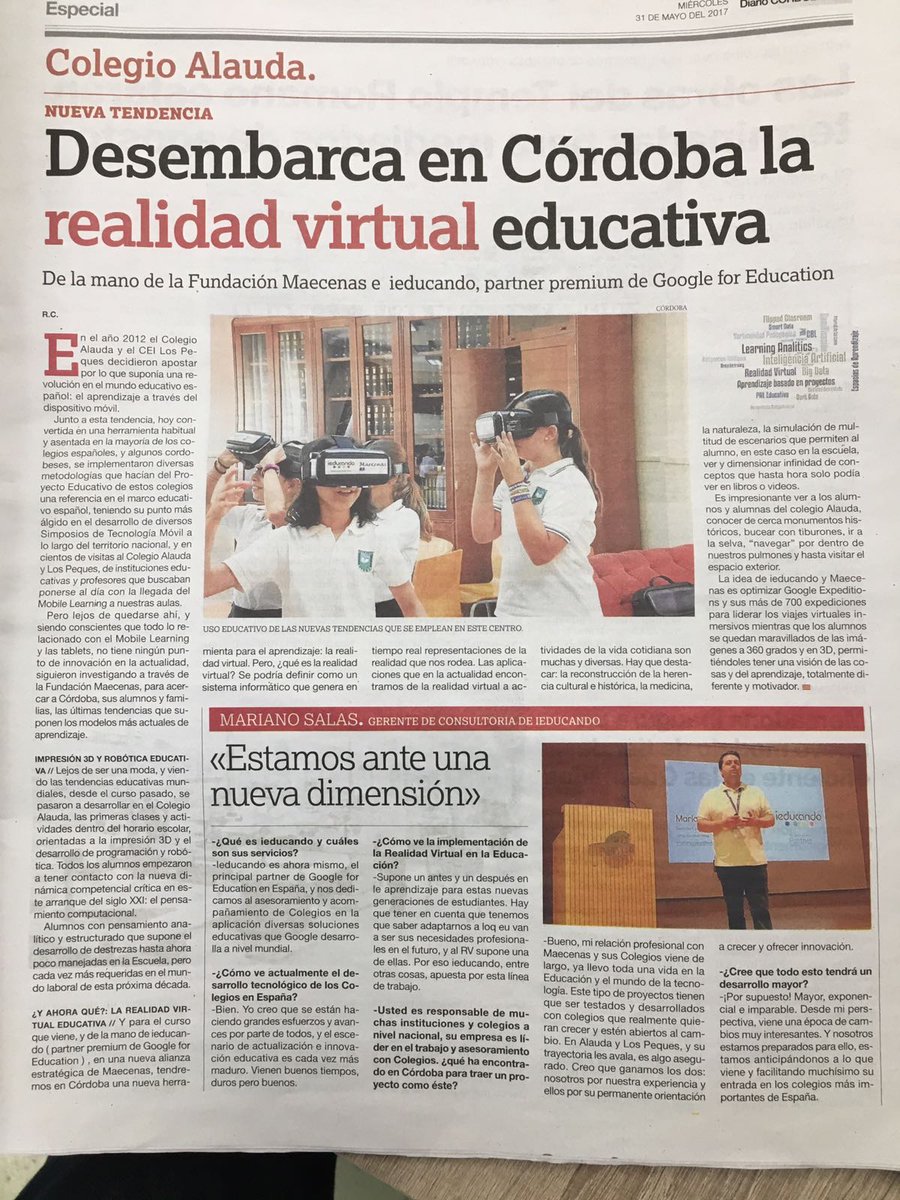laARrambla's tweet photo. Que el @CORDOBA_diario diga esto es vergonzoso cuando hace 2 años el alumnado del @ieslarambla ganó un premio internacional por su proyecto https://t.co/IdplNGTyWS
