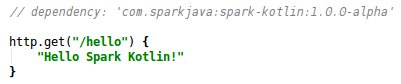 sparkjava's tweet image. Spark @kotlin version 1.1.0-alpha is available on Maven central. It's awesome so use it and spread the word! #spark #kotlin #sparkframework