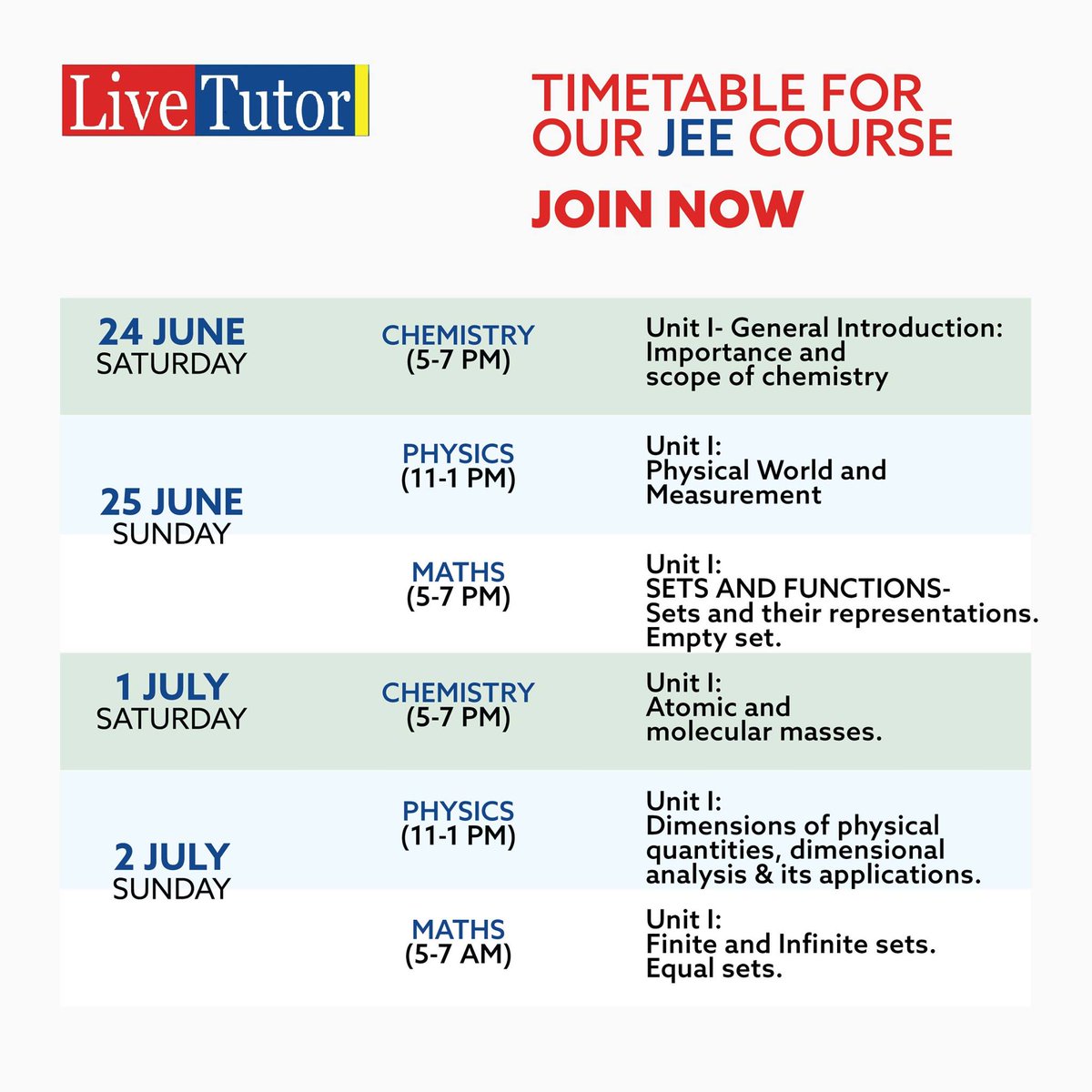 LiveTutorInd's tweet photo. We are going Live !!
Live Tutor is kick starting the online classes for JEE Coaching from 24th June 2017 
#onlinetutor #JEE #results https://t.co/TbHGsrHOLf