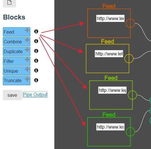 laloumo's tweet image. [#Veille] #Pipes pour remplacer #YahooPipes ? Pas encore. bit.ly/2rE5RkJ par @crid #RSS