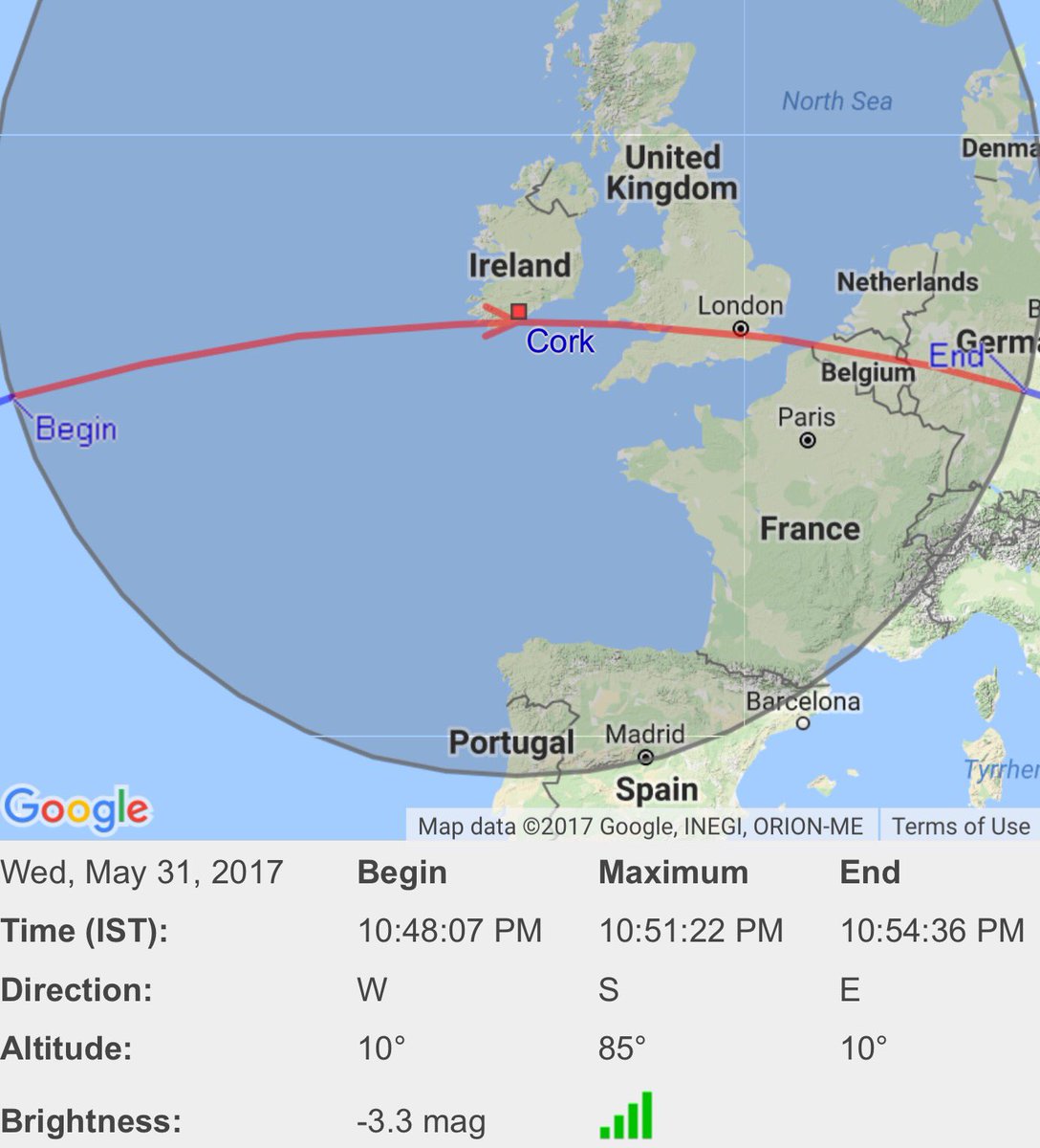 IgnazioMagnani's tweet photo. Hello Cork! 🇮🇪
The @Space_Station is visible (if
clouds allow) to the naked💥eye
at 22:50 🕥

🌍@UCC @Corks96FM @corkindo @deshocks @EoinBearla https://t.co/JIT1ANm5RJ