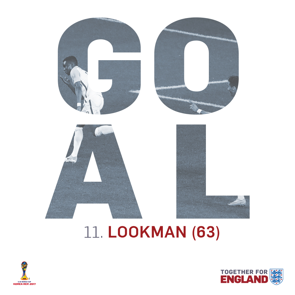 England's tweet image. It's Lookman again! 

#YoungLions 2-0 Costa Rica

#U20WC