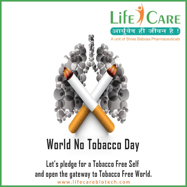 Lifecarebiotech's tweet photo. Today is World No Tobacco Day, Stop smoking start living and say no to tobacco.
#worldnotobaccoday #quitsmoking #saynototobacco #LifeCare https://t.co/bCciKyjnMY