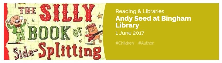 Two #halfterm library events in #Notts tomorrow - West Bridgeford is sold out but you can still come and have free book fun at 2.30 here: