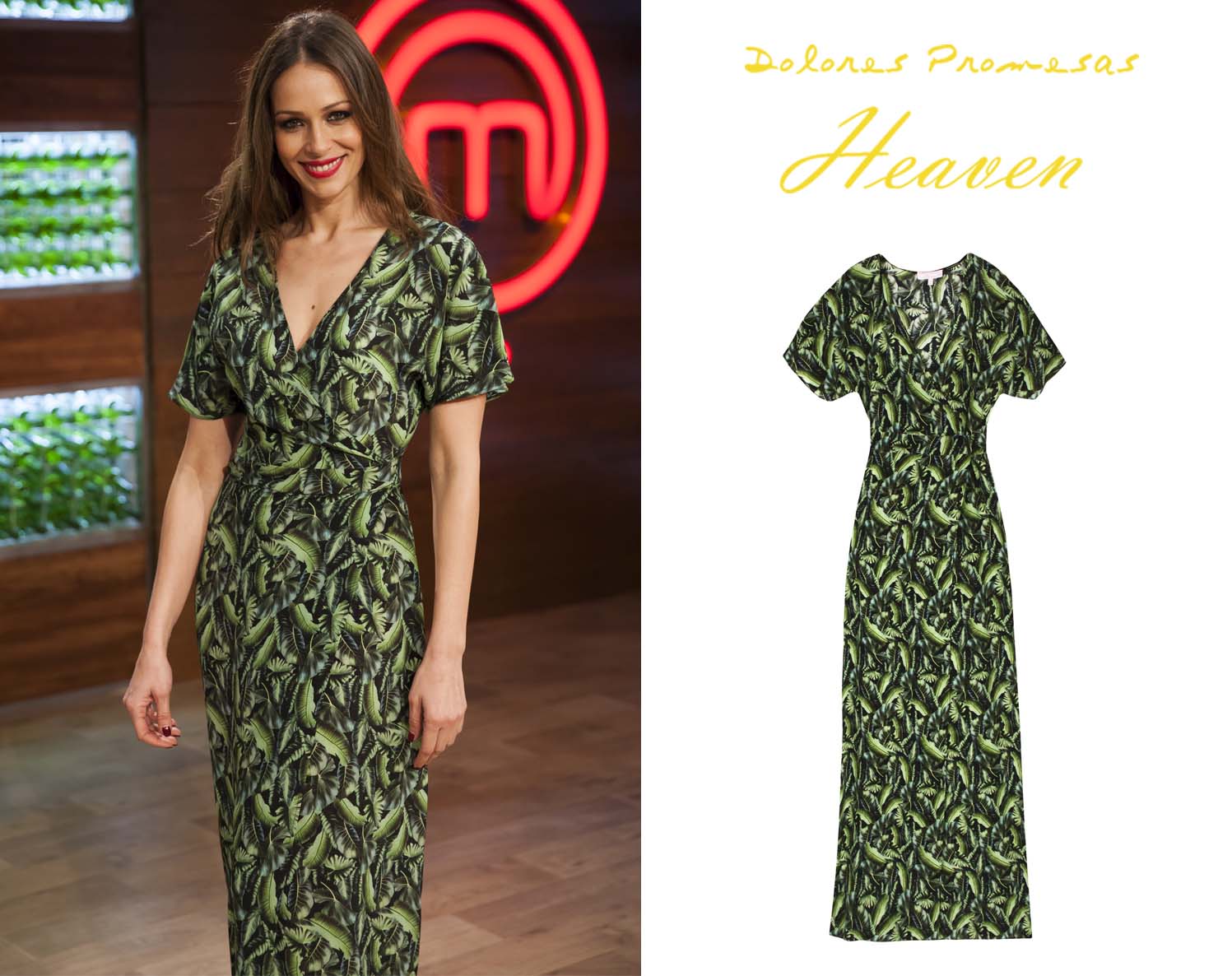 Vestido verde dolores promesas sale