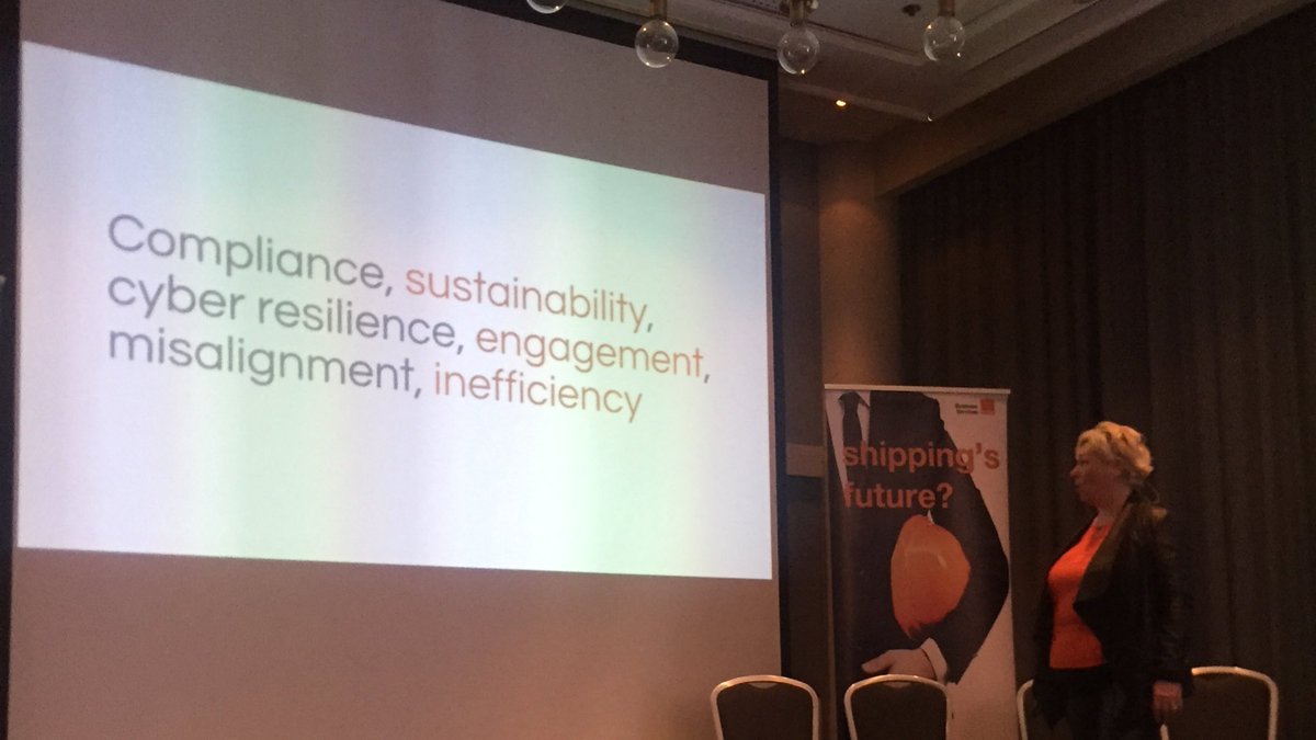 wearebloc's tweet image. @KDAdamson rocking it at #orangesofa for @NorShipping. Major problems meets major change - what role will smart regulations play?