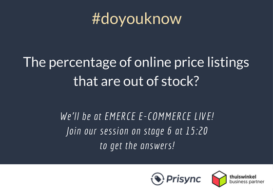 Don't miss our session at 15.20 on Stage 6 about Smart Competitive Pricing. <a href="/Emerce/">EMERCE</a> <a href="/Ecommlive/">Ecommercelive</a> #ecl2017