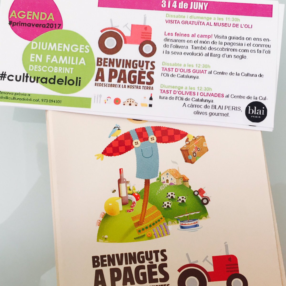 culturadeloli's tweet photo. #BenvingutsPagès2017 us esperem amb un grapat d'activitats! Visita el Museu de l'Oli i tasta olis i olives! https://t.co/JMoJjQgrqr