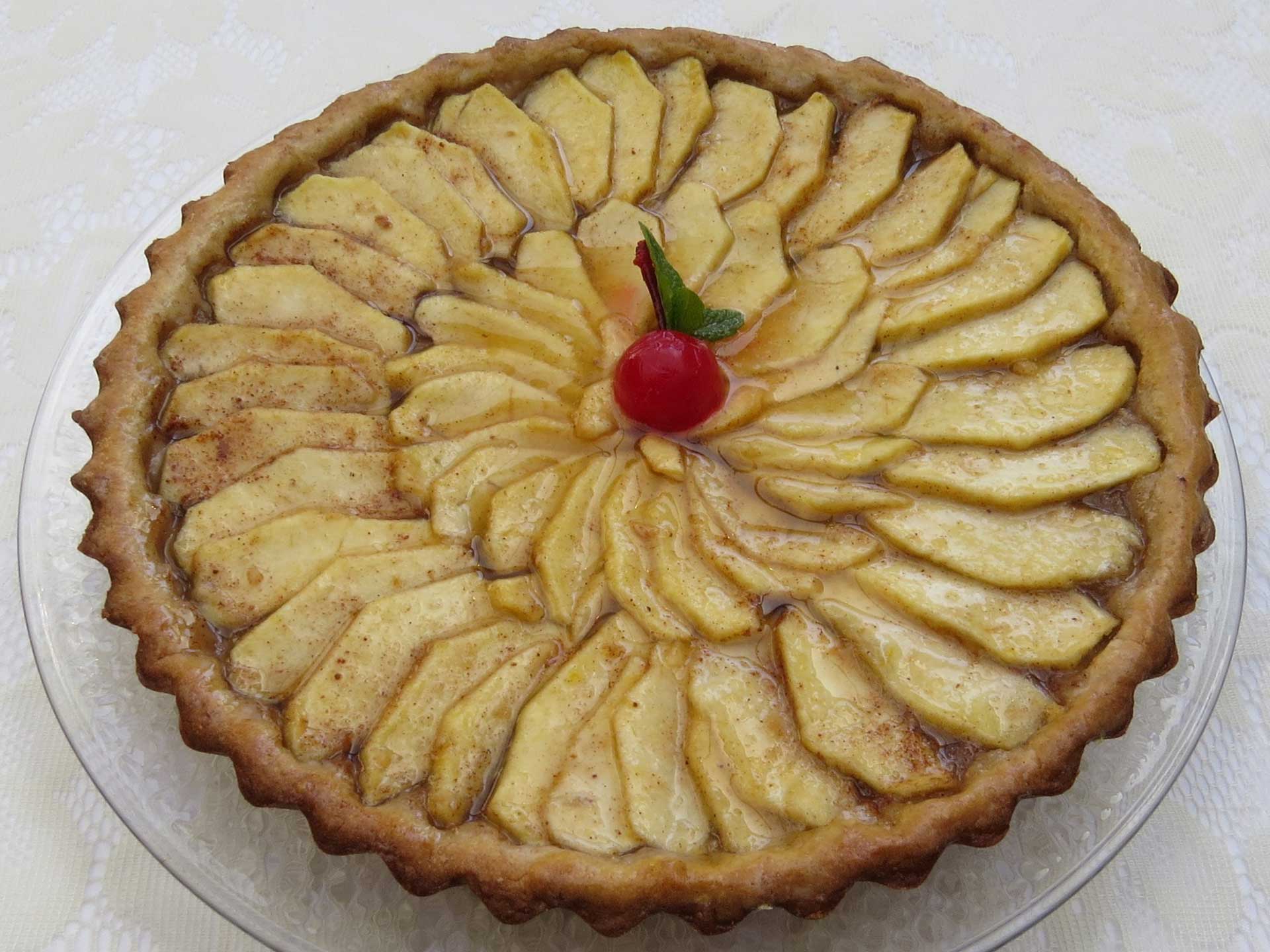 Торт из геркулеса с яблоками