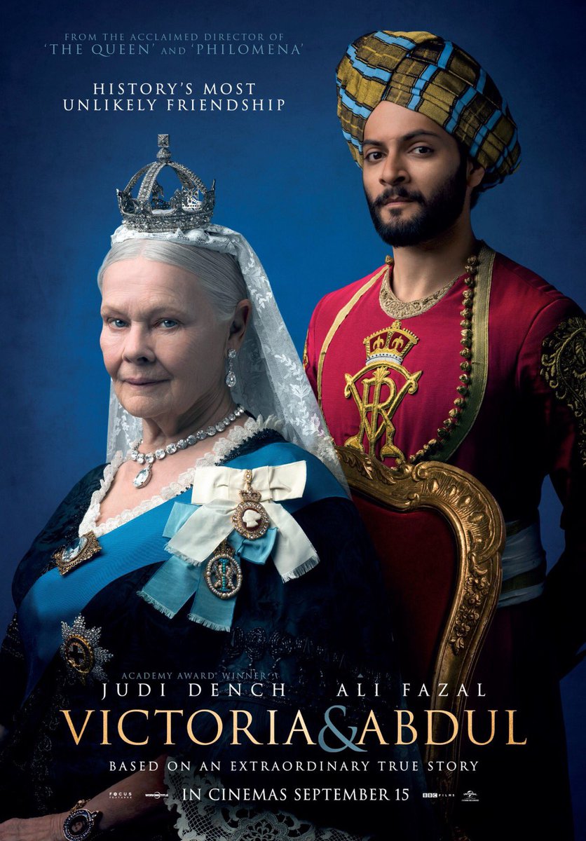 sinbadphgura's tweet photo. Yes it's here ! Super excited to this  amazing friendship on the big screen ! #JudiDench #alifazal #VictoriaandAbdul @alifazal9 https://t.co/iUnpoOWXdB