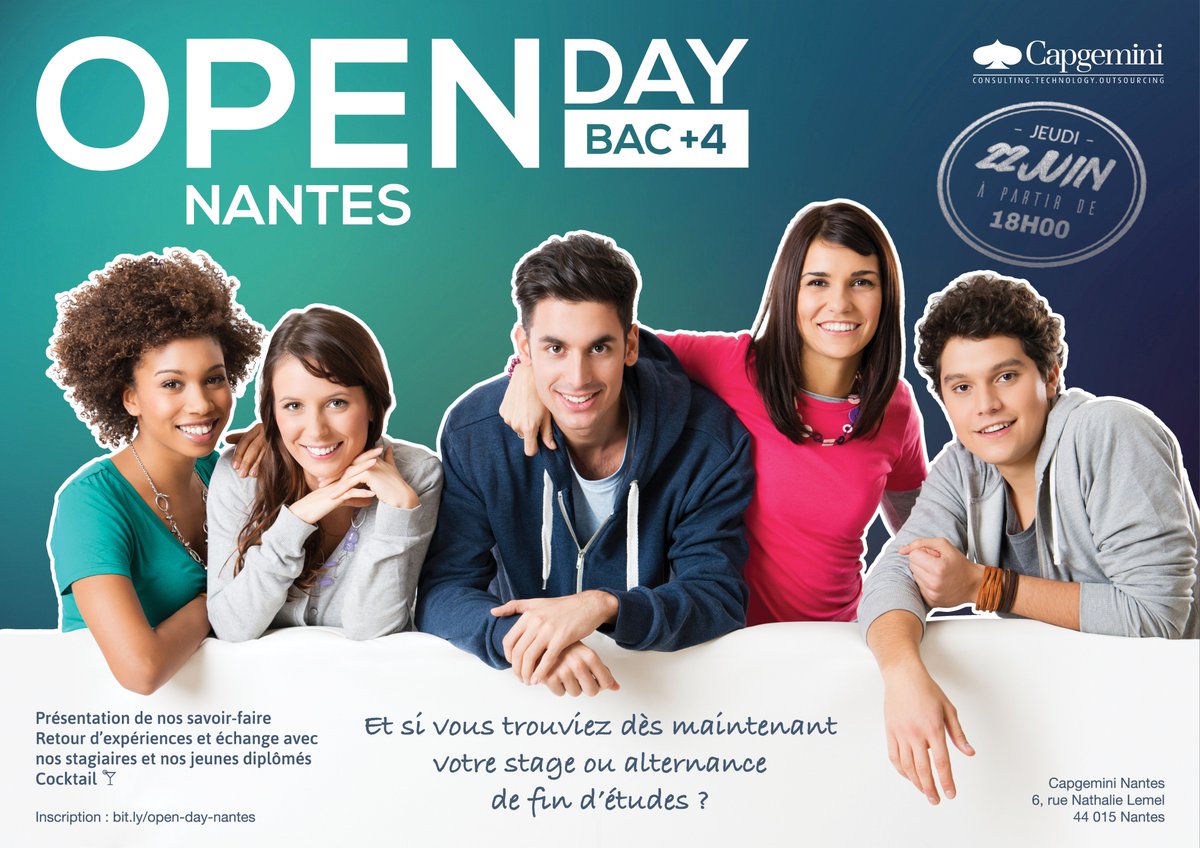 Tu réfléchis déjà à ton stage de fin d'études 2018 ? Où le faire ? alors va vite voir ce qu'on te propose à notre OPEN DAY :) #Nantes #stage