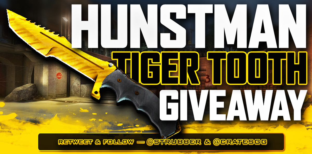 Strubber's tweet photo. Giving away a Huntsman Tiger Tooth (FN)!

To Enter;
- Follow @Strubber
- Follow @cratesgg 
- Retweet

Ends this time next week, GOOD LUCK! https://t.co/KKSktJQNyh
