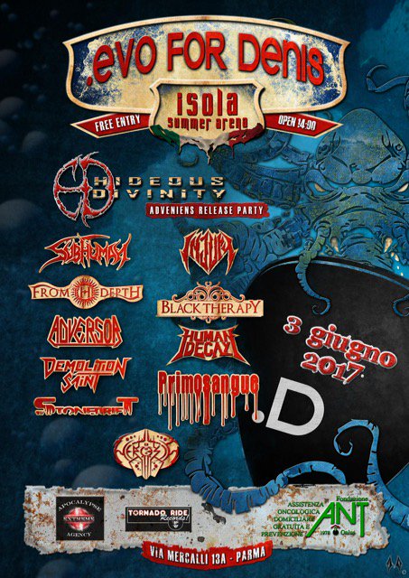 Metalitalia's tweet photo. EVO FOR ... #ADVERSOR #BLACKTHERAPY #DEMOLITIONSAINT #FROMTHEDEPTH #HIDEOUSDIVINITY #HUMANDECAY #INJURY #SUBHUMAN - https://t.co/7I4BJMBPKT https://t.co/XIOiyQ7cV0