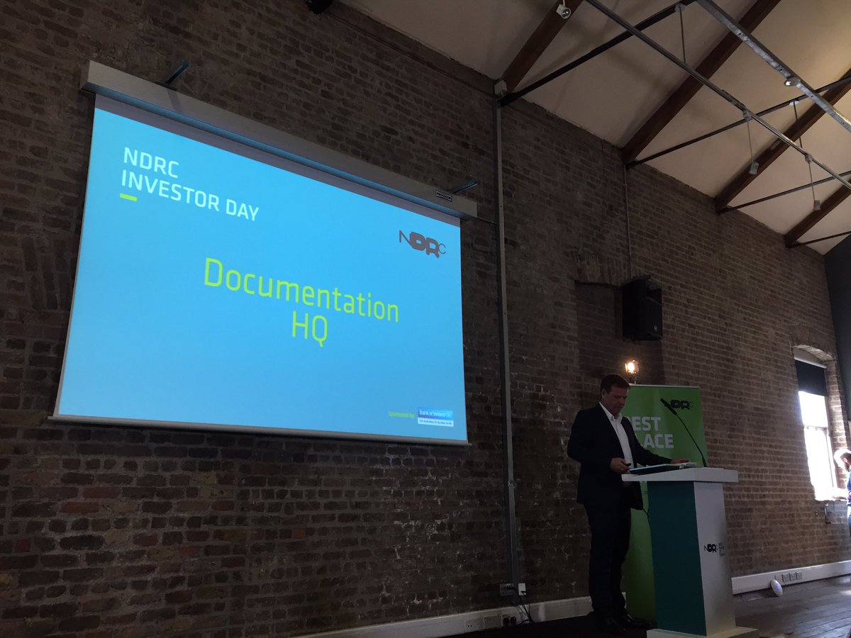 genemurphy's tweet photo. It's #documentationhq pitching @NDRC_hq helping to reduce the costs involved in #KYC for customers and banks. #fintech #bestplacetostart https://t.co/DEj29Vnp5J