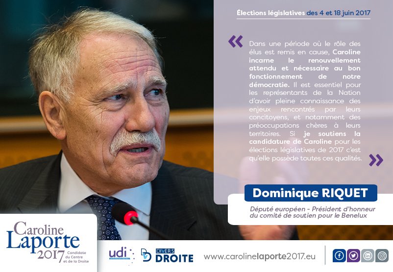 Laporte_Caro's tweet photo. Merci à @DominiqueRiquet de me faire l'honneur d'être Président de mon comité de soutien! RDV ce soir à BXL ! #extcirco04 #legislative2017 https://t.co/uvD5qhRevm