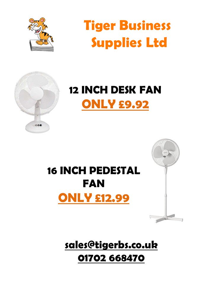 Getting hot in your office? We have a great deal on fans on next day delivery. Please contact us for more information.