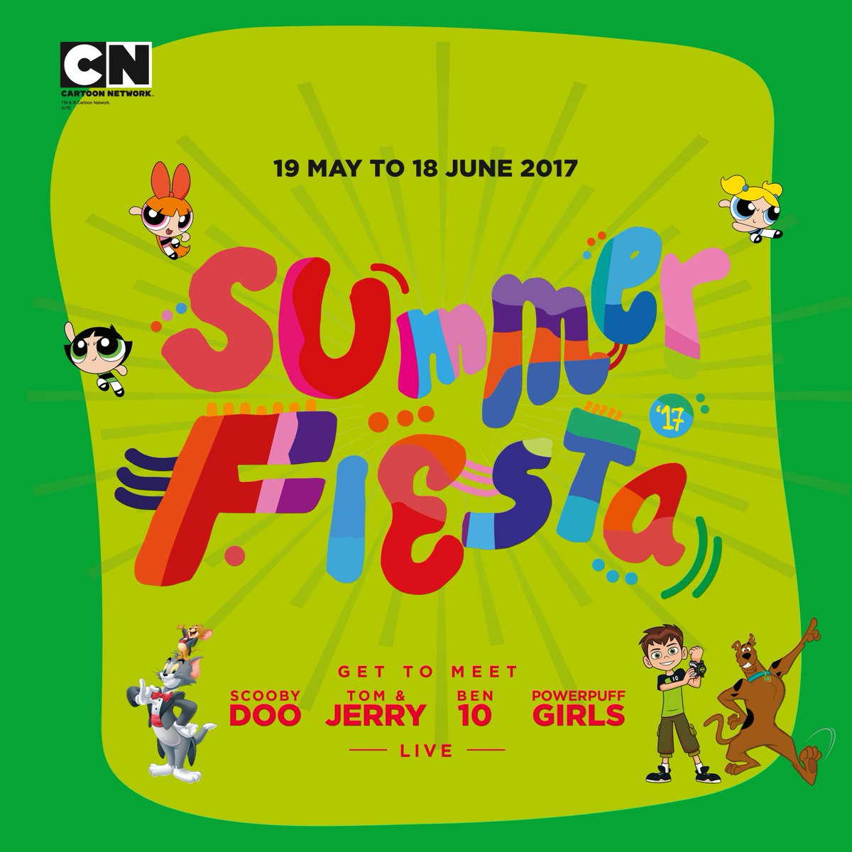 DLFMoI's tweet photo. The #CartoonParade is coming to town this weekend! Get ready to meet Scooby Doo, Powerpuff Girls, Tom & Jerry, Ben 10 on 3rd & 4th June! https://t.co/4KBhuf3Hkh