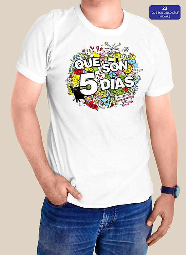 ¡Ya tenemos ganador del VII Concurso de Camisetas de San Juan 2017! ¡Enhorabuena Esther Moreno! 'Que son 5 días' es la camiseta vencedora!