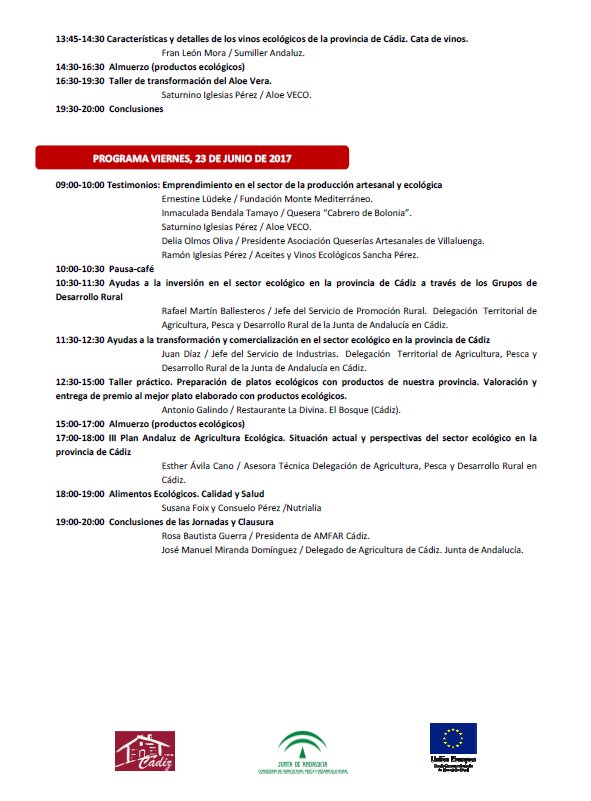 amfarcadiz's tweet photo. Próxima  JORNADA DE AGRICULTURA Y GANADERÍA ECOLÓGICA. 22 y 23 de Junio en Edificio CITEA del Parque Tecnológico. Participa!! https://t.co/dKt4RK4u8F