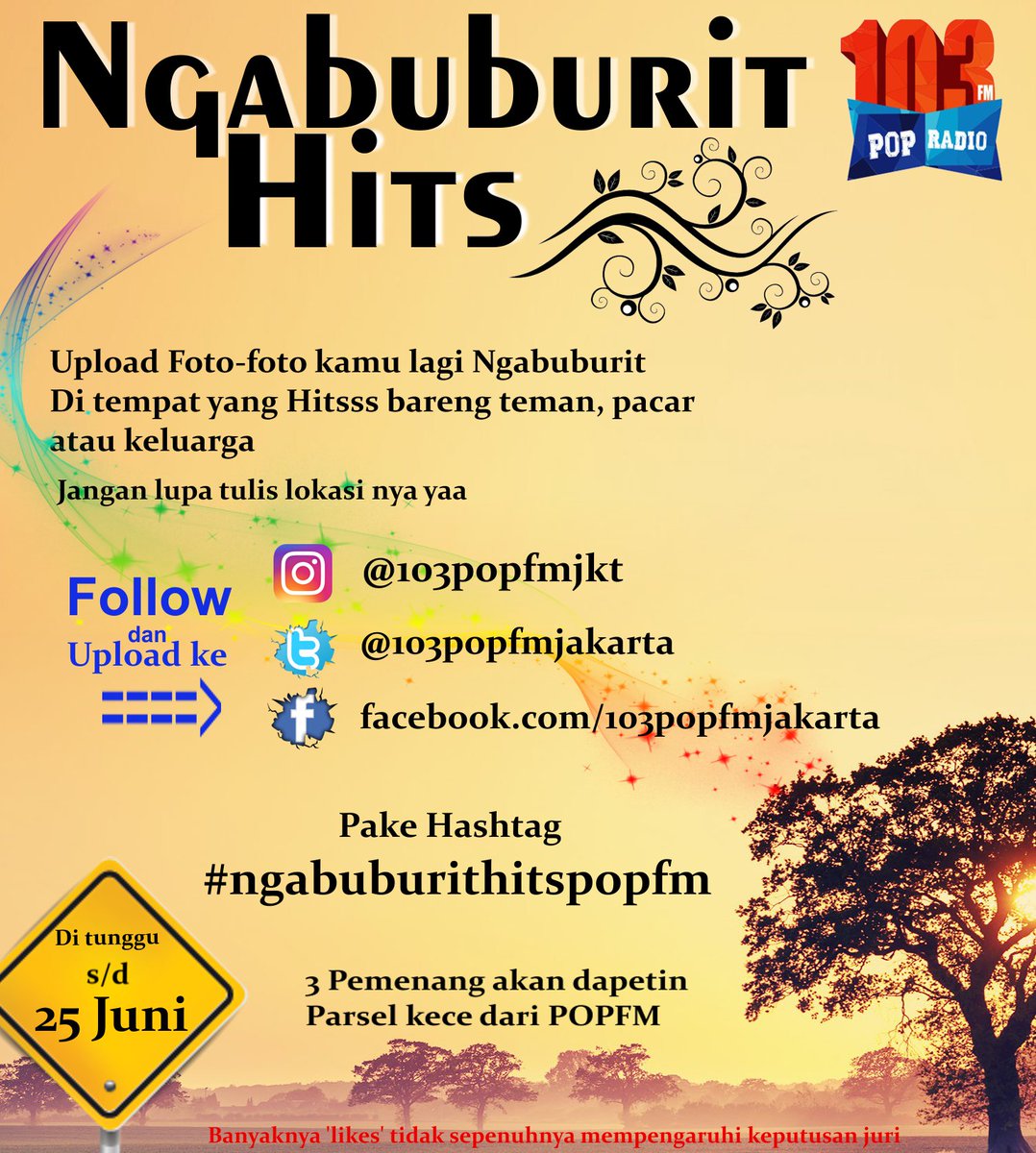 Ikutan yuk #NgabuburitHitsPOPFM 

Cek cara &amp; ketentuannya di gambar yaa ..