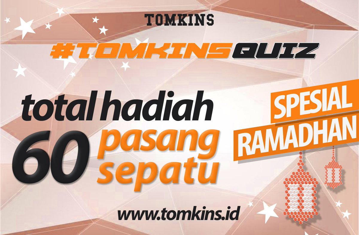 #TOMKINSQUIZ
Reetwet video TOMKINS - Be Led By Your Dreams, kemudian mention 2 teman Tomkiners.

Menangkan hadiah spesial 4 pasang sepatu.