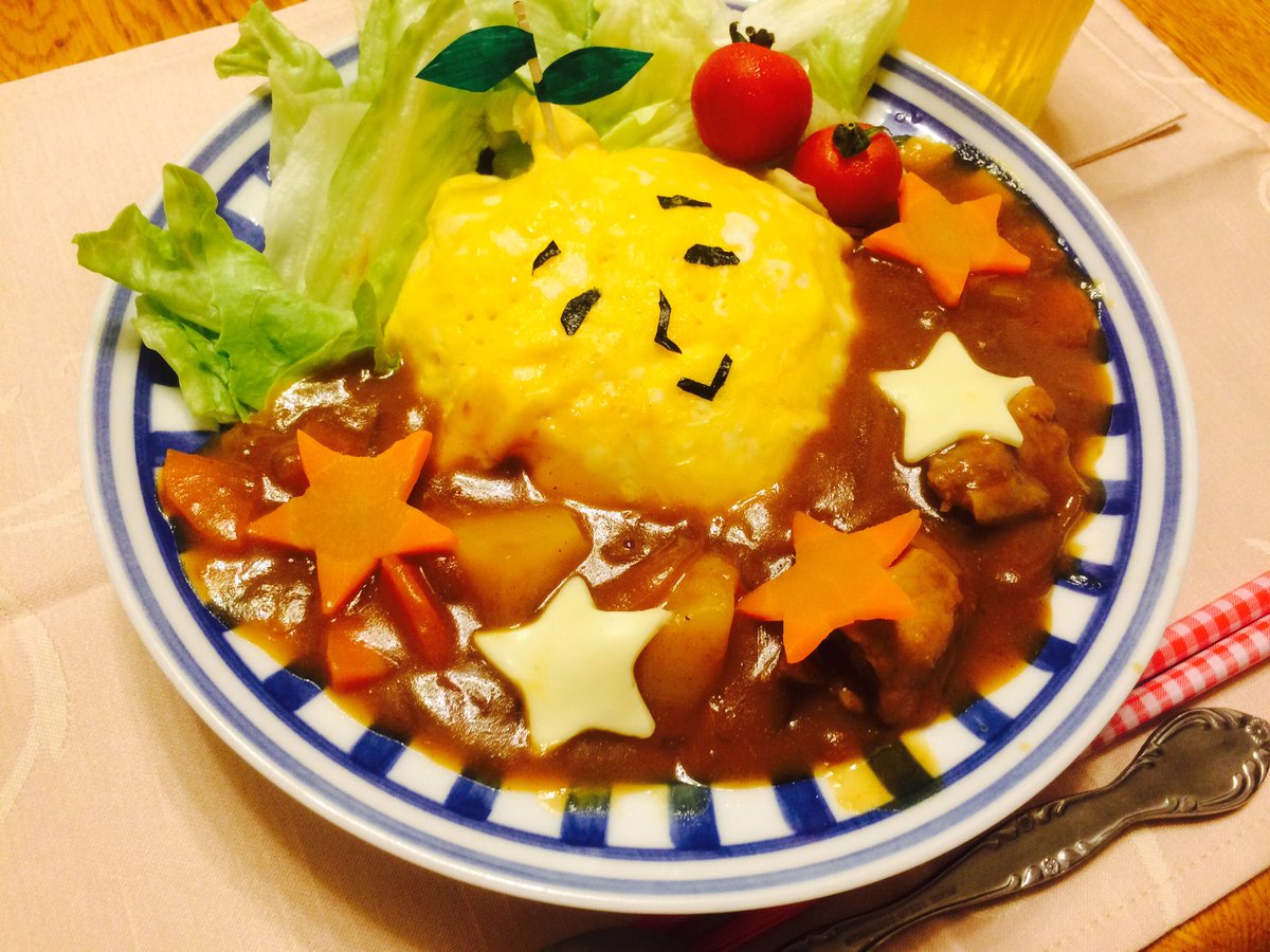Y144749's tweet photo. 今日の夕飯は～、、、

見上げてごらん夜の星をカレー
(ゆずカフェいけなかったから
自宅で作るという暴挙)

食えなかったから、、、
つくったんだってばよ！！！
完コピでないのは
しょうがない～👌

いただきまーす🙏🙏

#ゆず https://t.co/0oGWZ5o5GS