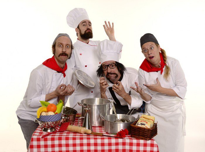 TEATROMADRID's tweet photo. Olvida concursos televisivos y disfruta de verdaderos CHEFS del humor, @yllana_p que regresan al @TeatroAlfil
https://t.co/tPiQT2FIUa https://t.co/aZafEjZOsd