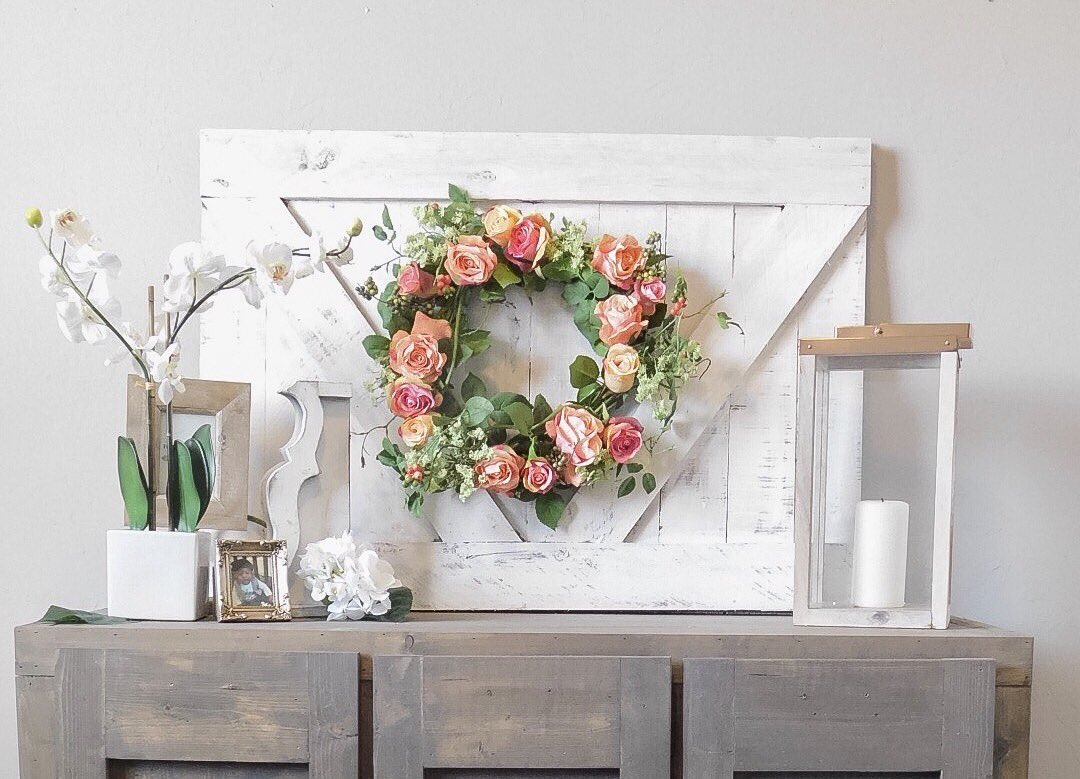 smashingdiy's tweet image. Want to re-create this rustic V wall decor I made using @WeaberLumber  weathered wall boards? Tutorial here -&amp;gt; handmade-haven.com/blogs/news/rus…