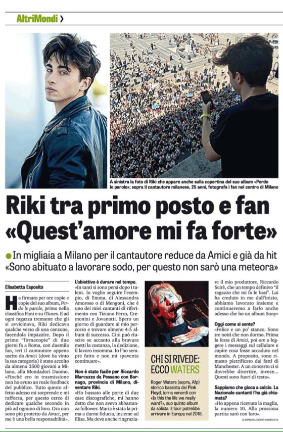 Il successo di <a href="/aboutriki/">Riccardo Marcuzzo</a> non finisce con <a href="/AmiciUfficiale/">Amici Ufficiale</a>! Su <a href="/AltriMondiGazza/">Altri Mondi Gazzetta</a> racconta quello che sta vivendo