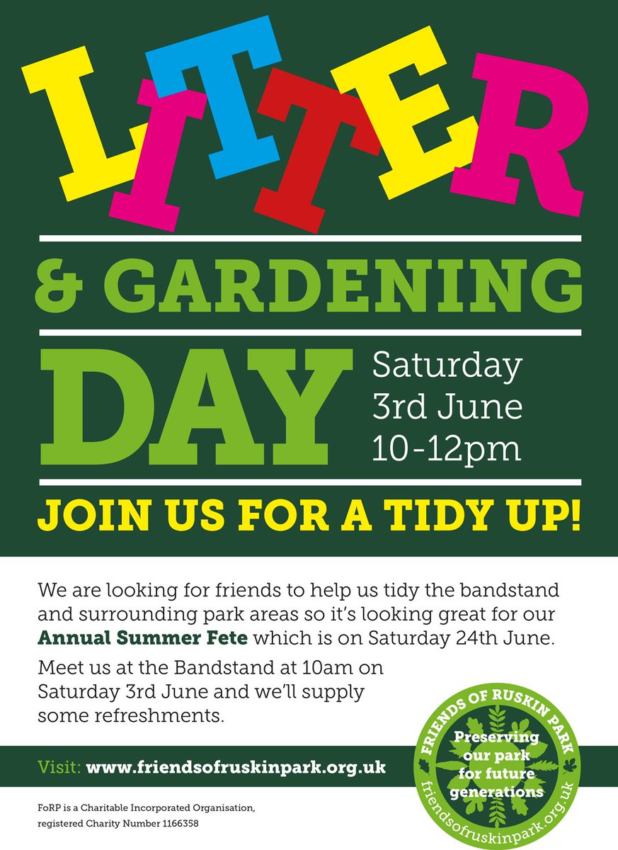 Volunteer in the park: join us for a fun morning of litter-picking + gardening. Meet at the bandstand Sat 3 June 10am <a href="/LoughFarm/">Loughborough Farm</a> <a href="/SE5Forum/">SE5 Forum Camberwell</a>