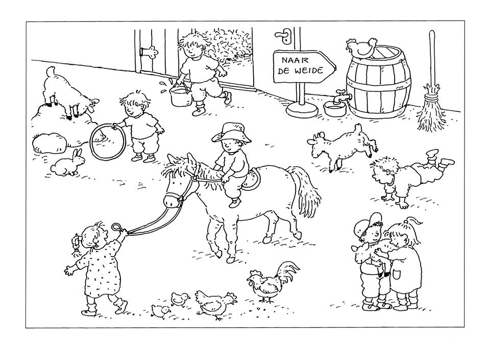 Binnenkort een uitje met de kleuters naar de kinderboerderij? Gebruik dan deze kleurplaat in de klas! bit.ly/Bas-kleurplaat