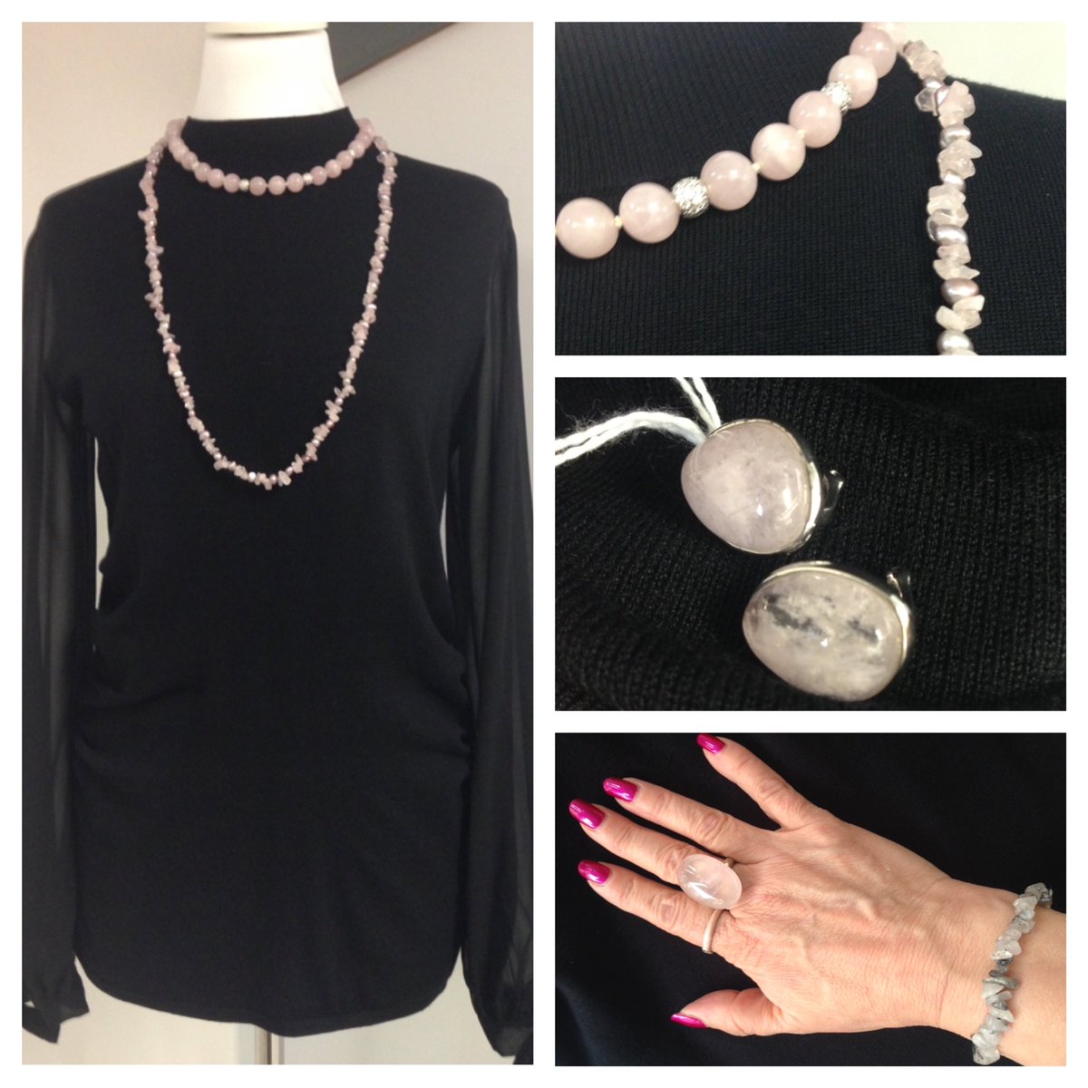 MaggieSuzi's tweet photo. #Gold, #Silver and #Semiprecious: three simple looks made using pieces owned by the wonderful #MargoMacdonald. Available in store now โค๏ธ๐๐ https://t.co/lZP0YtzYtV