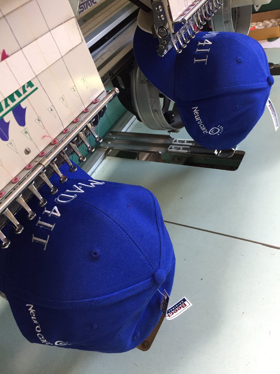 RevirescoUK's tweet photo. We've embroidered and delivered the caps for @TGWGlobal charity clay pigeon shoot @GuySalmonJLR @Neurocare #charity #sheffieldissuper https://t.co/YJ8Ytbbn1G
