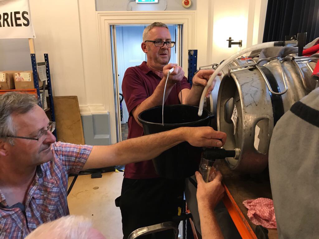 KidderCAMRA's tweet photo. Tapping beer 54 getting ready for opening tomorrow from 4pm #kiddybeerfest https://t.co/xYYUbXMTN0