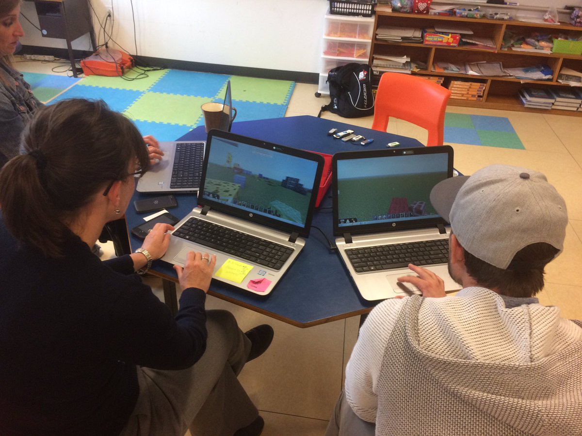 jeffwhipple's tweet photo. What do teachers do after students leave? They learn! #minecraftPL @NashwaakValley @ASDWLimelight @MicrosoftEduCA #literacy https://t.co/kTCHos64eh